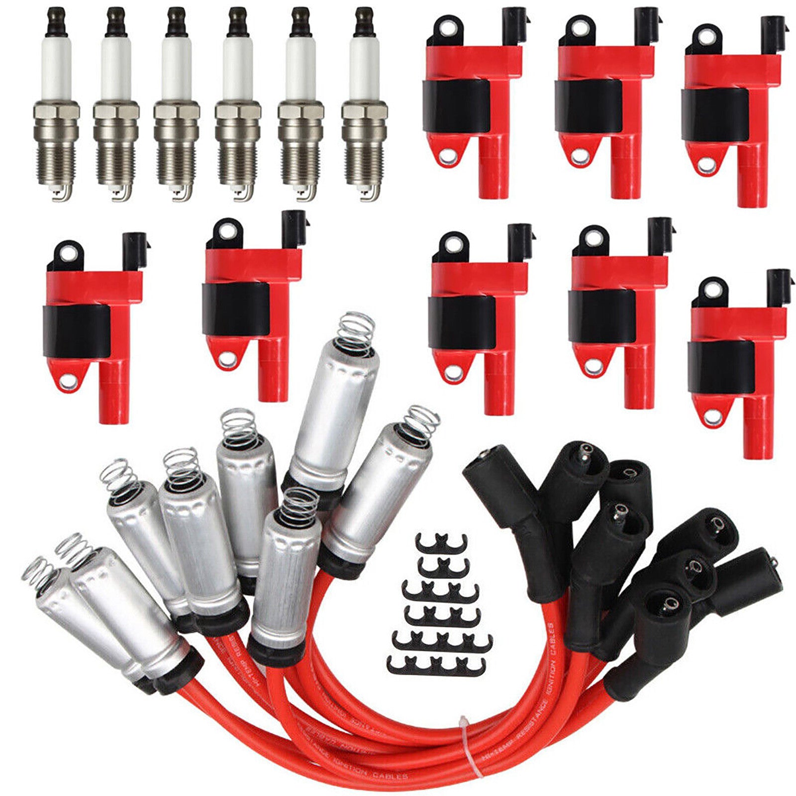 8PCS Durable Ignition Coil+Spark Plug+Wire for Chevy Suburban 1500 2007-2012