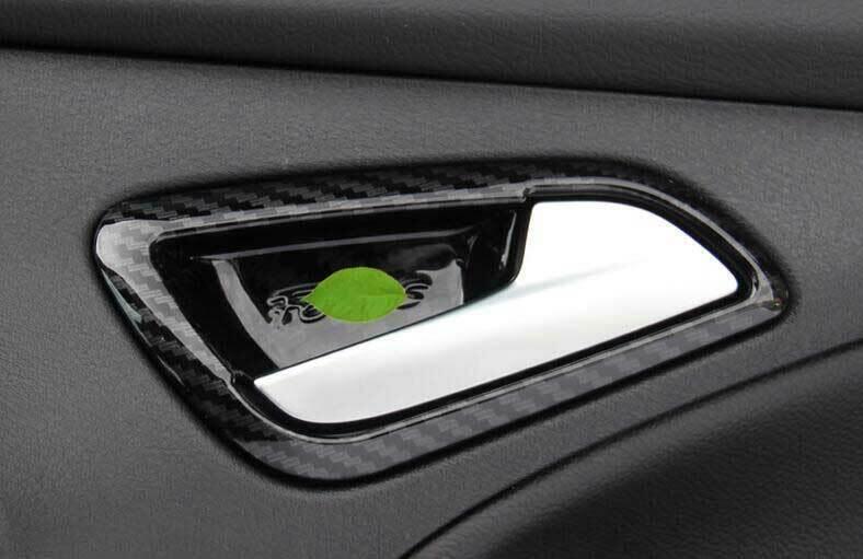 Carbon Fiber Inner Door Handle Cover Trim 4PCS for Ford Focus ST RS 2015-2018
