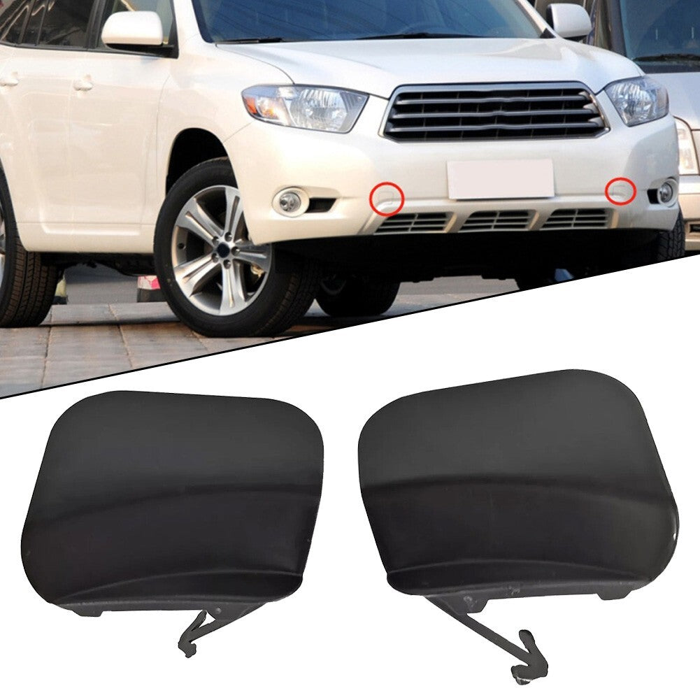 1 Pair Front Bumper Tow Hook Eye Cover Cap for Highlander 2008 -2011 v