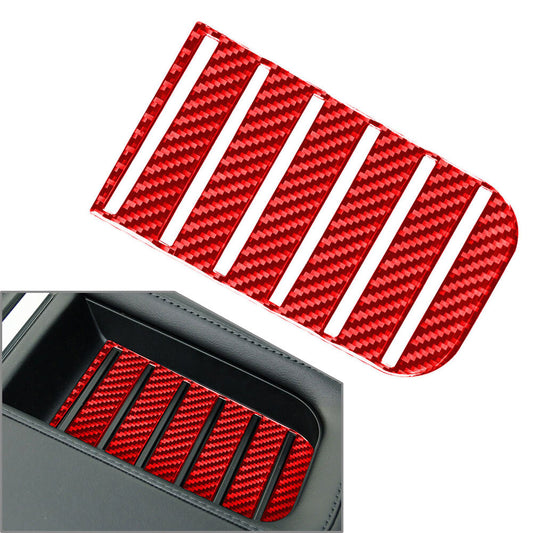 Carbon Fiber Armrest Box Slot Panel Cover Trim FIT for Toyota Tundra 2014-2021