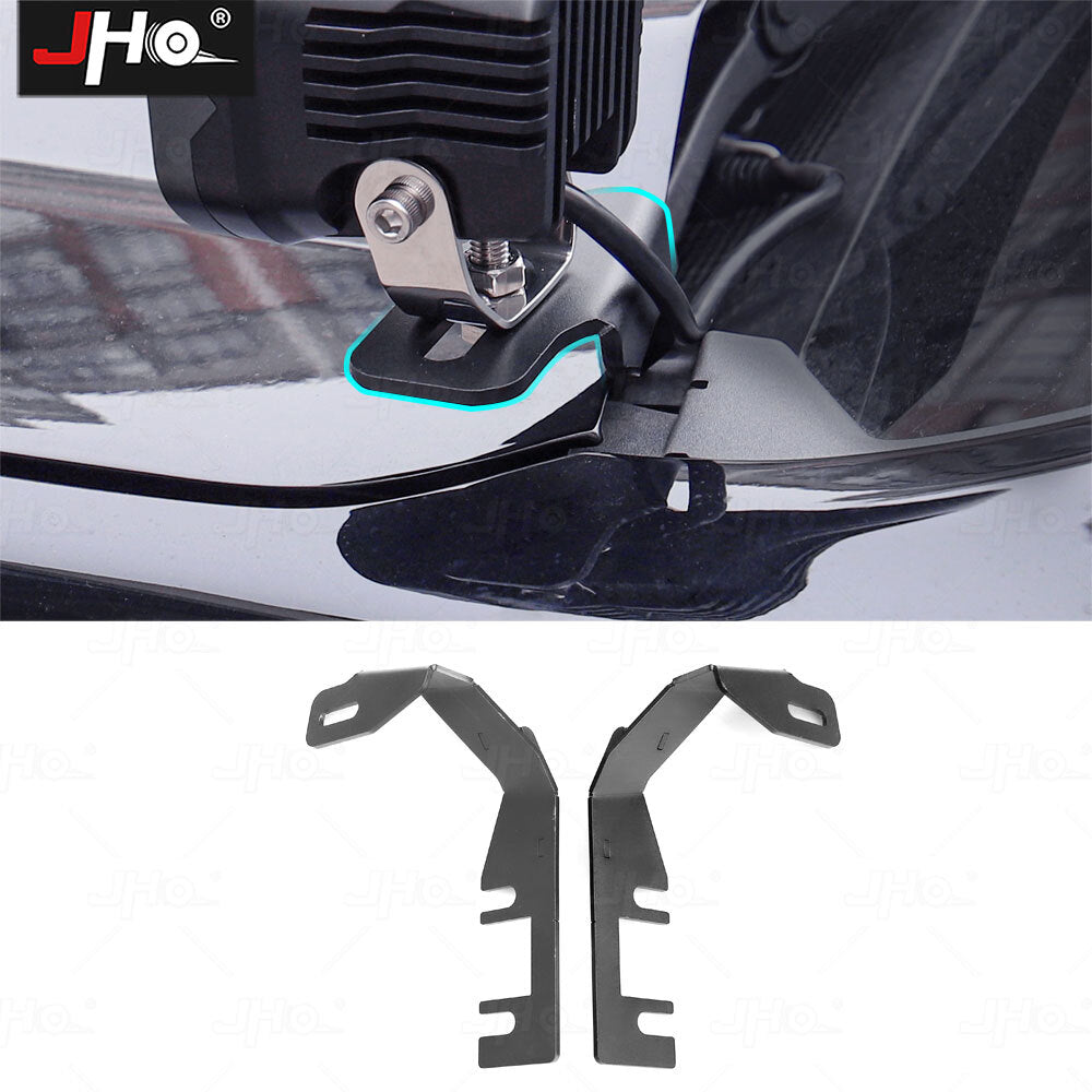 A-pillar Hood Mount Bracket Fit 2 LED Light Bar Pods for Ford Ranger 2023-2024