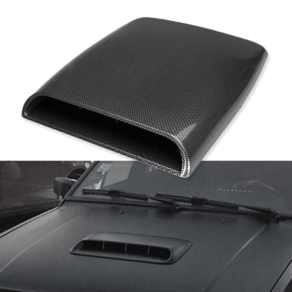 Universal Carbon Car SUV Decorative Air Flow Intake Scoop Bonnet Vent Cover Hood Q