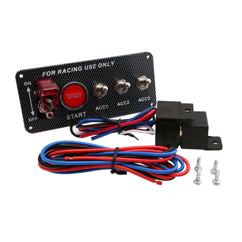 12V 30A Racing Car Ignition Switch Panel LED Engine Start Push Button Toggle¡Á1 v