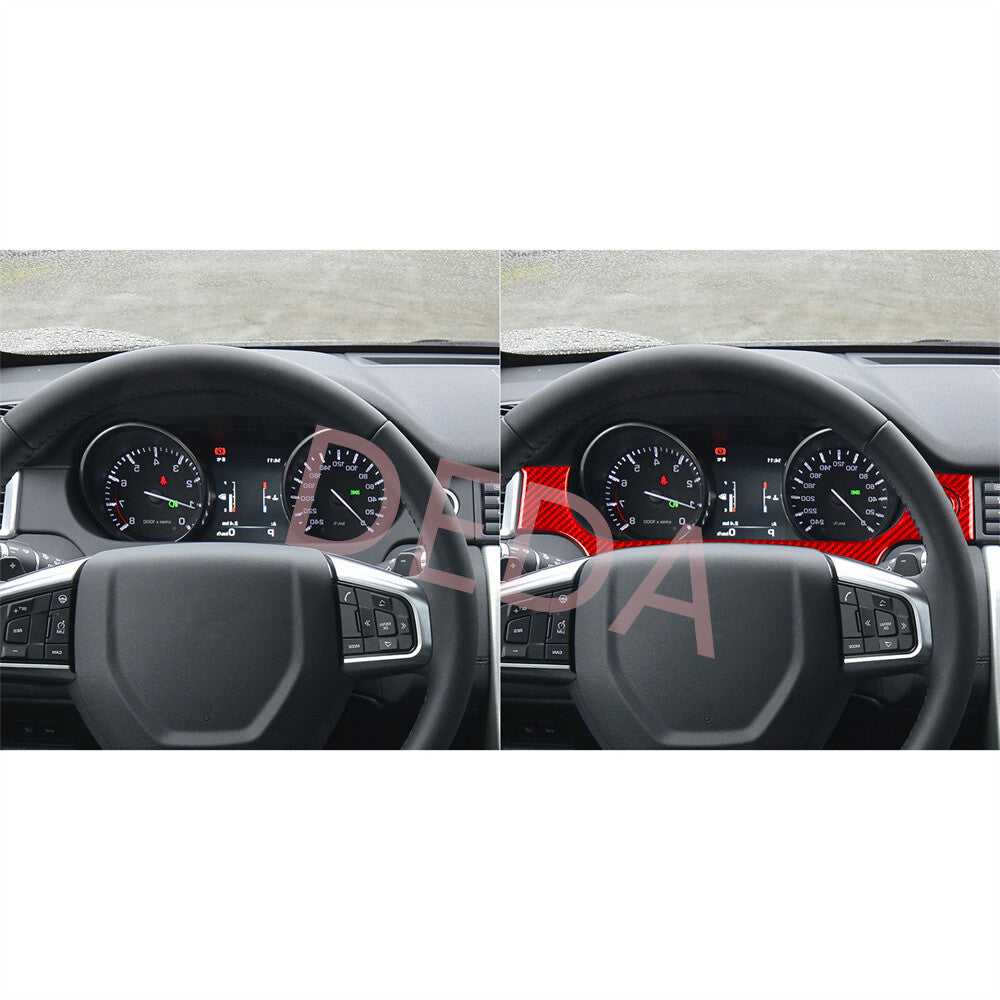 Red Carbon Fiber Dashboard Speedometer Trim for Land Rover Discovery Sport 15-19