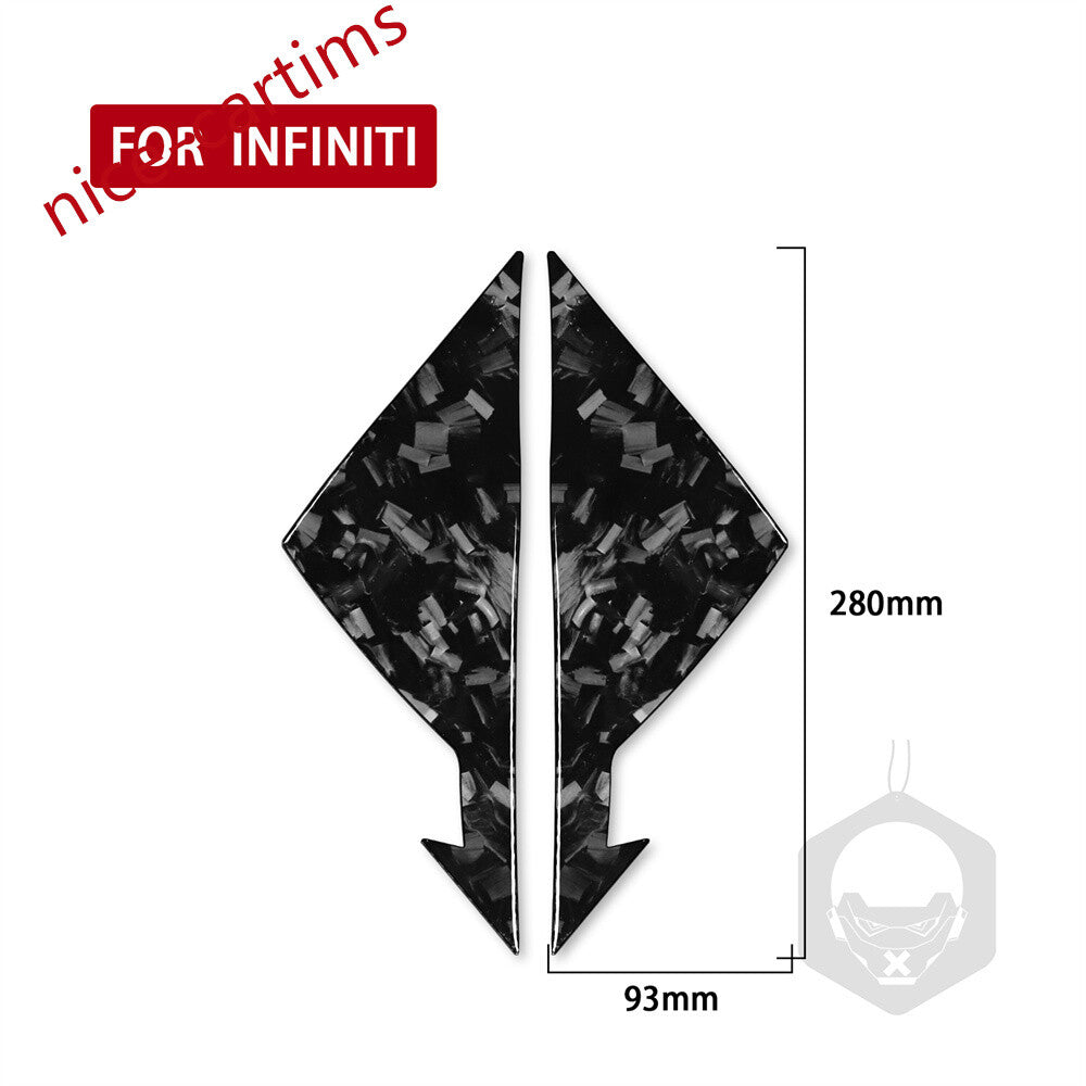 Forged Carbon Side Rearview Mirror A-Pillar Cover for Infiniti G37 Sedan 2007-13