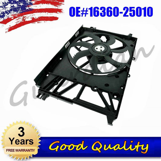 1x 16360-25010 Radiator Condenser Cooling Fan Assembly for Toyota for Camry 2019-21