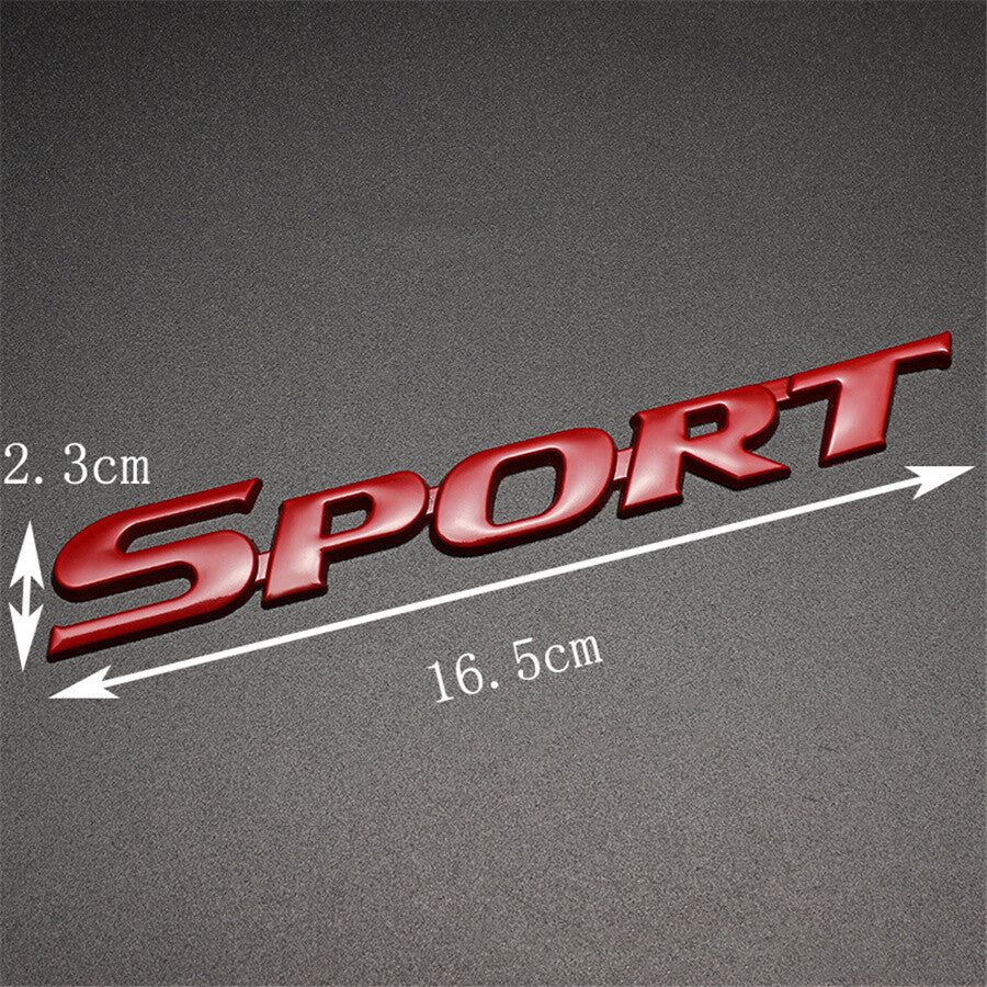 Car Sport Racing Logo Emblem Badge Sticker Decal Trunk Tailgate Decoration Red
