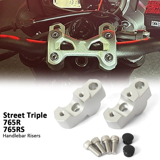 Handlebar Risers Mounting CNC Kit For STREET TRIPLE Street Triple 765RS 765 R RS