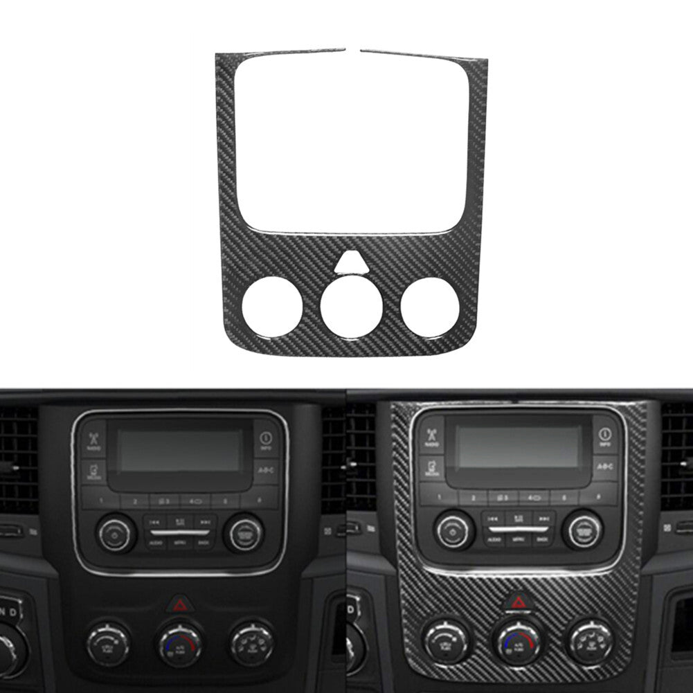 Carbon Fiber Centra lDisplay Outer Frame Cover Trim for Dodge for Ram 1500 2013-2015