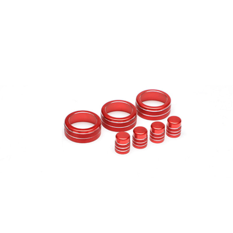 Car Dashboard Console Knob Red Trim Cover 7pcs for Honda for Civic 2022 2023 v