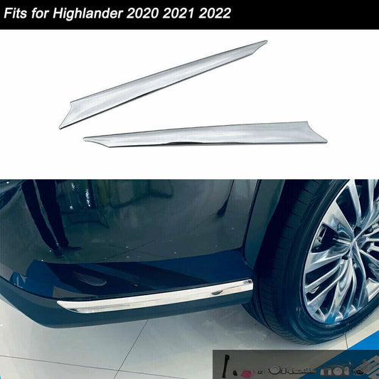 for Toyota Highlander 20-2024 Chrome Rear Bumper Guard Moulding Trim Decor Cover