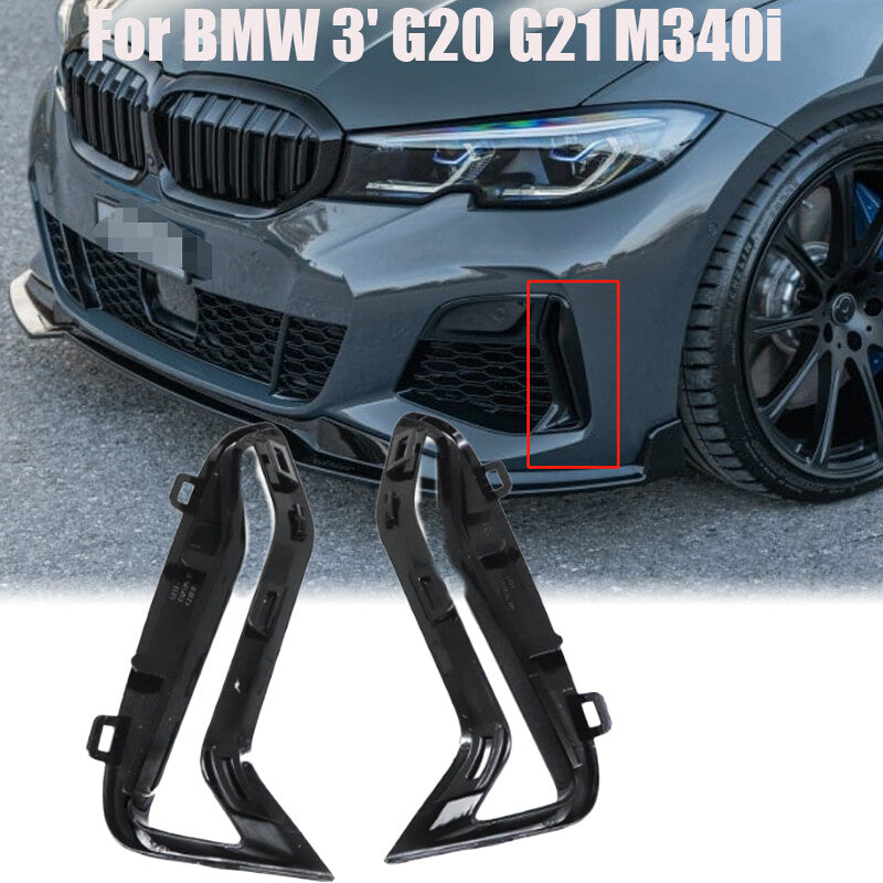 Set 2 Front Bumper Side Grill Black Trim For 3' G20 G21 M340i n