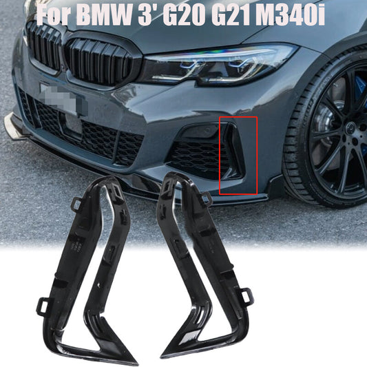 Set 2 Front Bumper Side Grill Black Trim For 3' G20 G21 M340i n