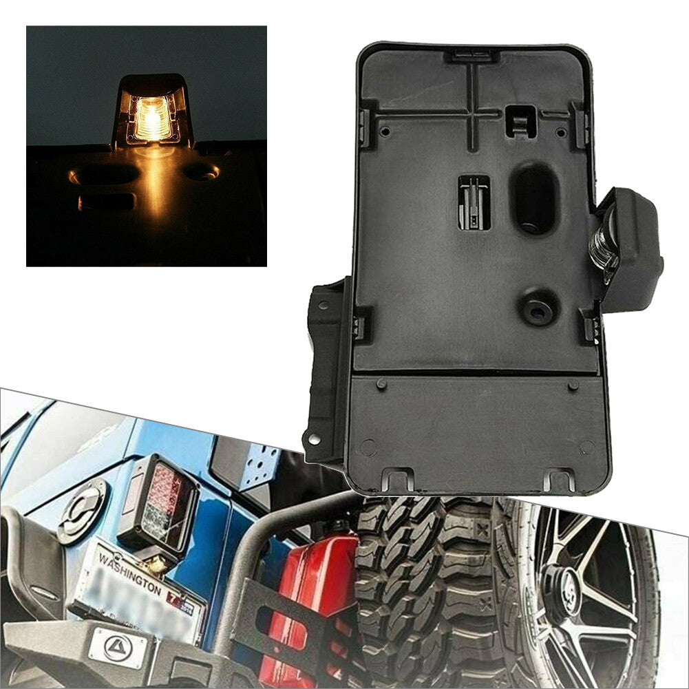 Rear License Plate Tag Bracket W/Light Fit for Jeep for Wrangler Jk 2007-2018 Black