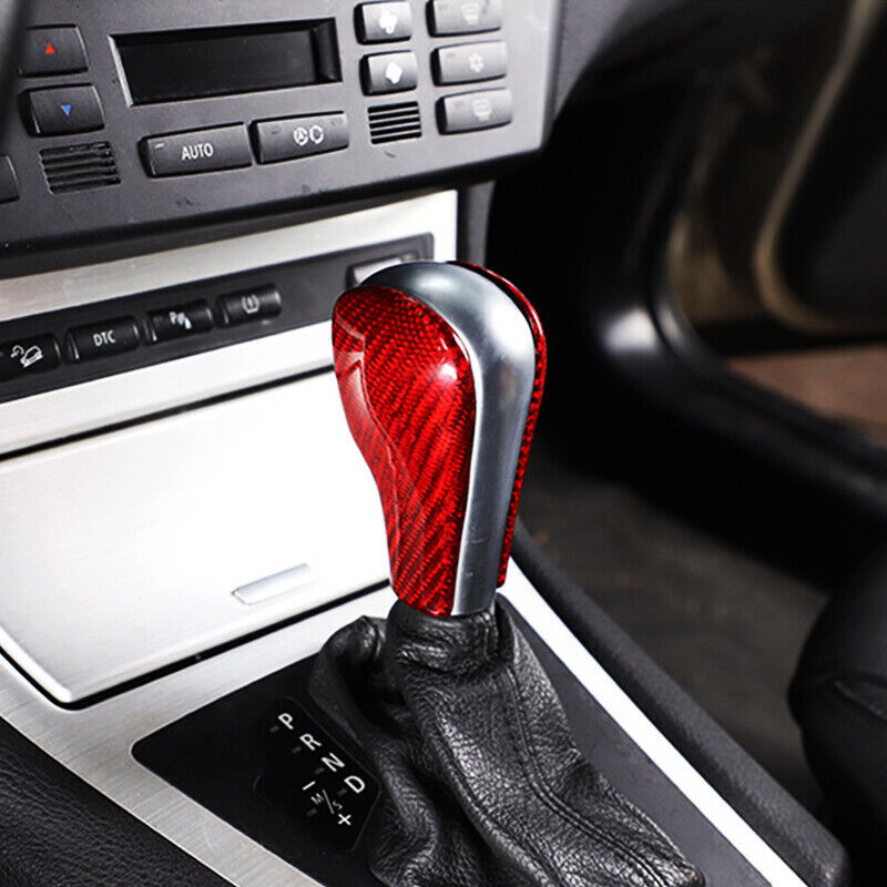 Real Carbon Fiber Gear Shift Knob Head Cover Trim Fit for BMW X5 X3 E60 E90 E83