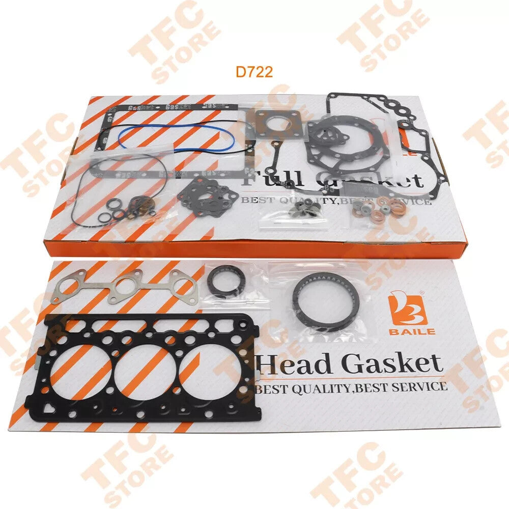 New D722 Overhaul Full Gasket Set For Kubota Engine with Head Gasket??