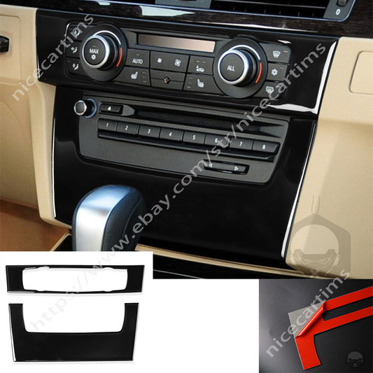 for BMW 3 Series E90 E92 2005-12 Black Console Air Conditioner AC CD Panel Trim