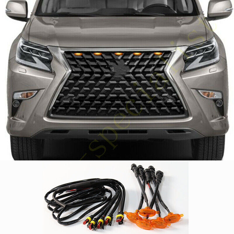 for LEXUS LX570 2016-2021 Glossy Black Side Door Body Skirt Molding Cover Trims v