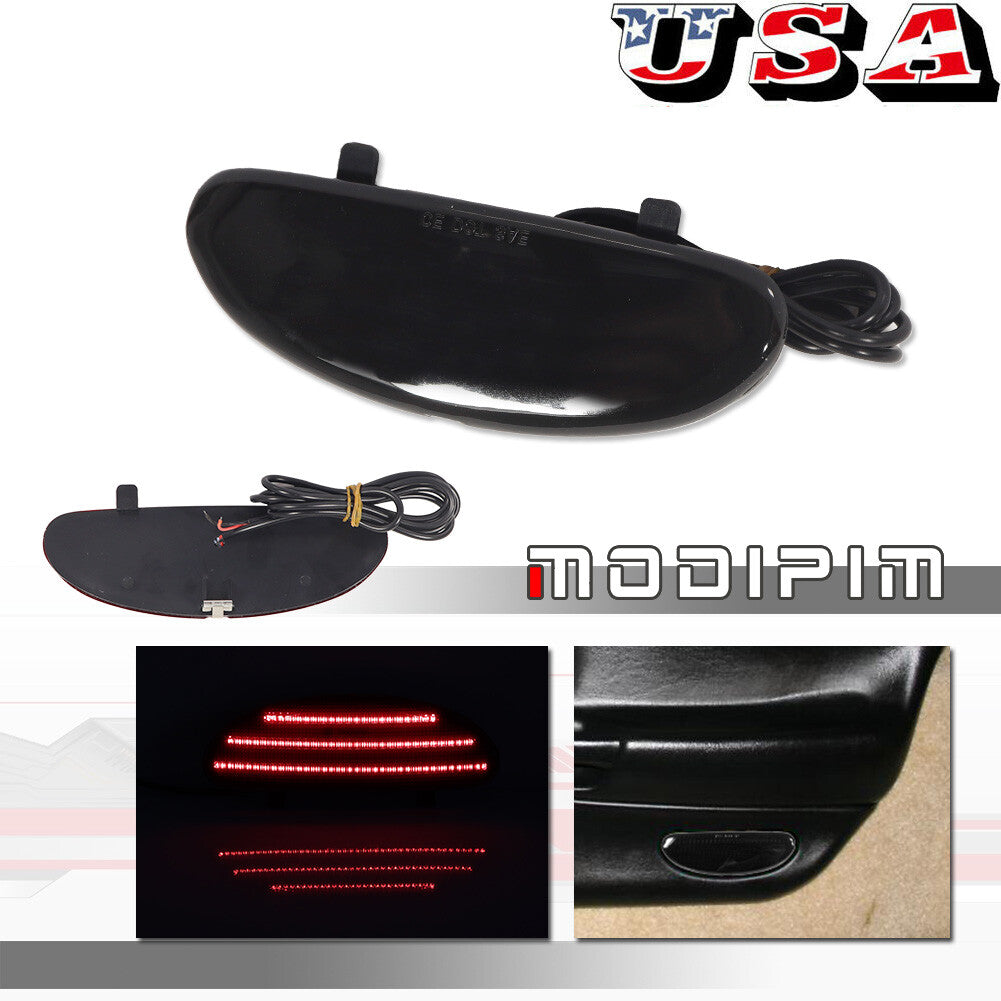 Interior LED Door Courtesy Light Reflector Panel Light Smoked for Corvette C5 97-04- v