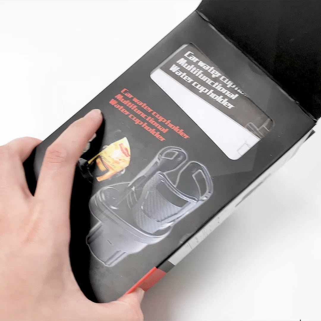 Dual Drink Cup Holder 2 In 1 Coffee Coke Cup Rack Flexible Arms Rotating Base Q