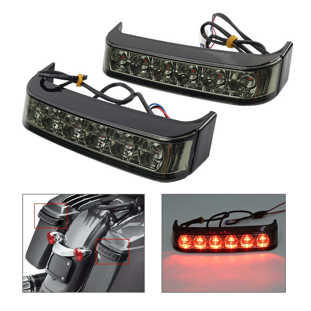 Black Saddlebag Run Brake Tail Light for Harley Touring Street Glide FLHX