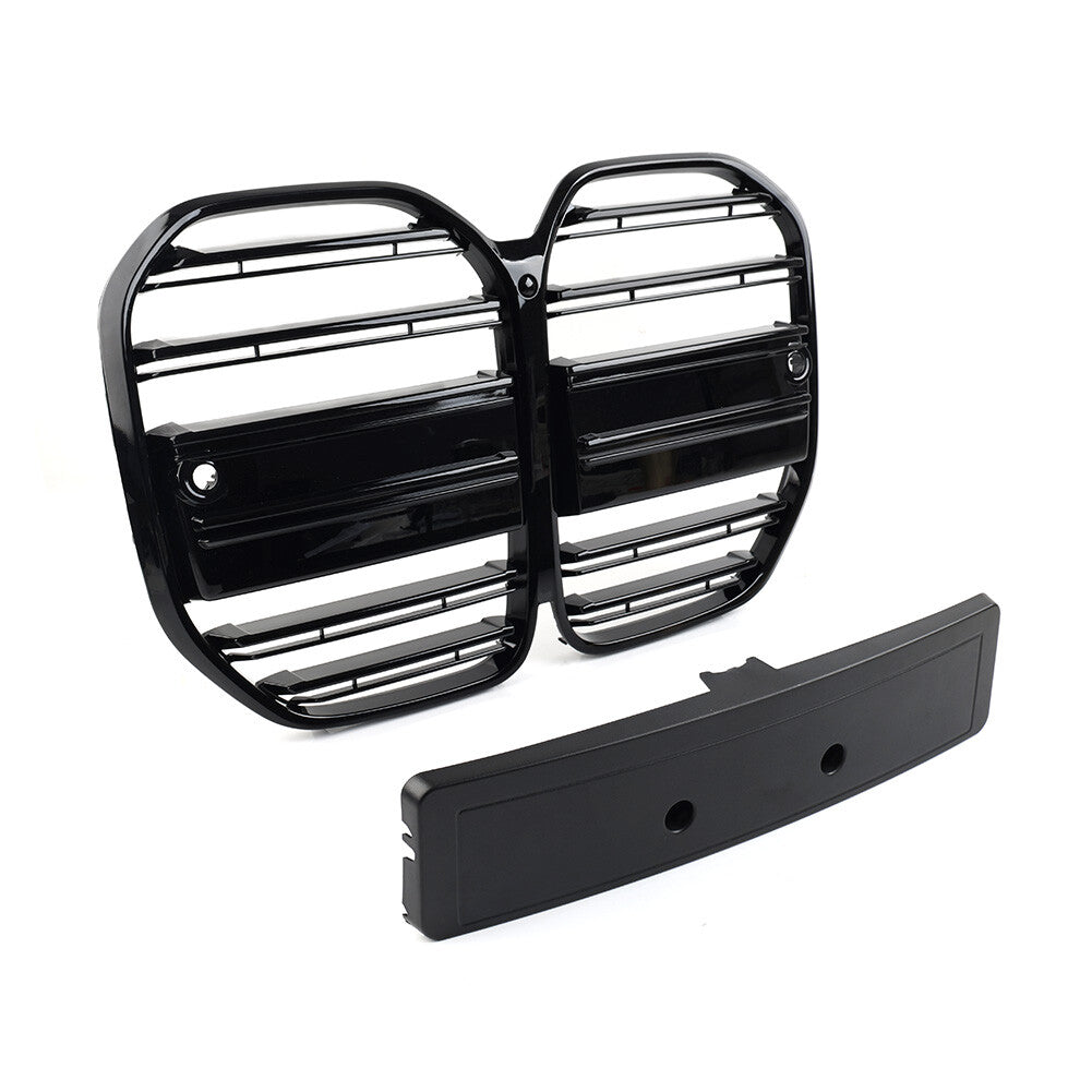 Double Line Front Bumper Center Kidney Grille Fit for BMW 4 Series G22 G23 2dr 21-23