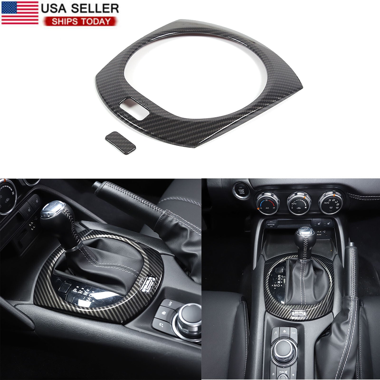 Carbon fiber ABS interior gearbox cover for 2022-2023 for Mazda Miata MX-5 n