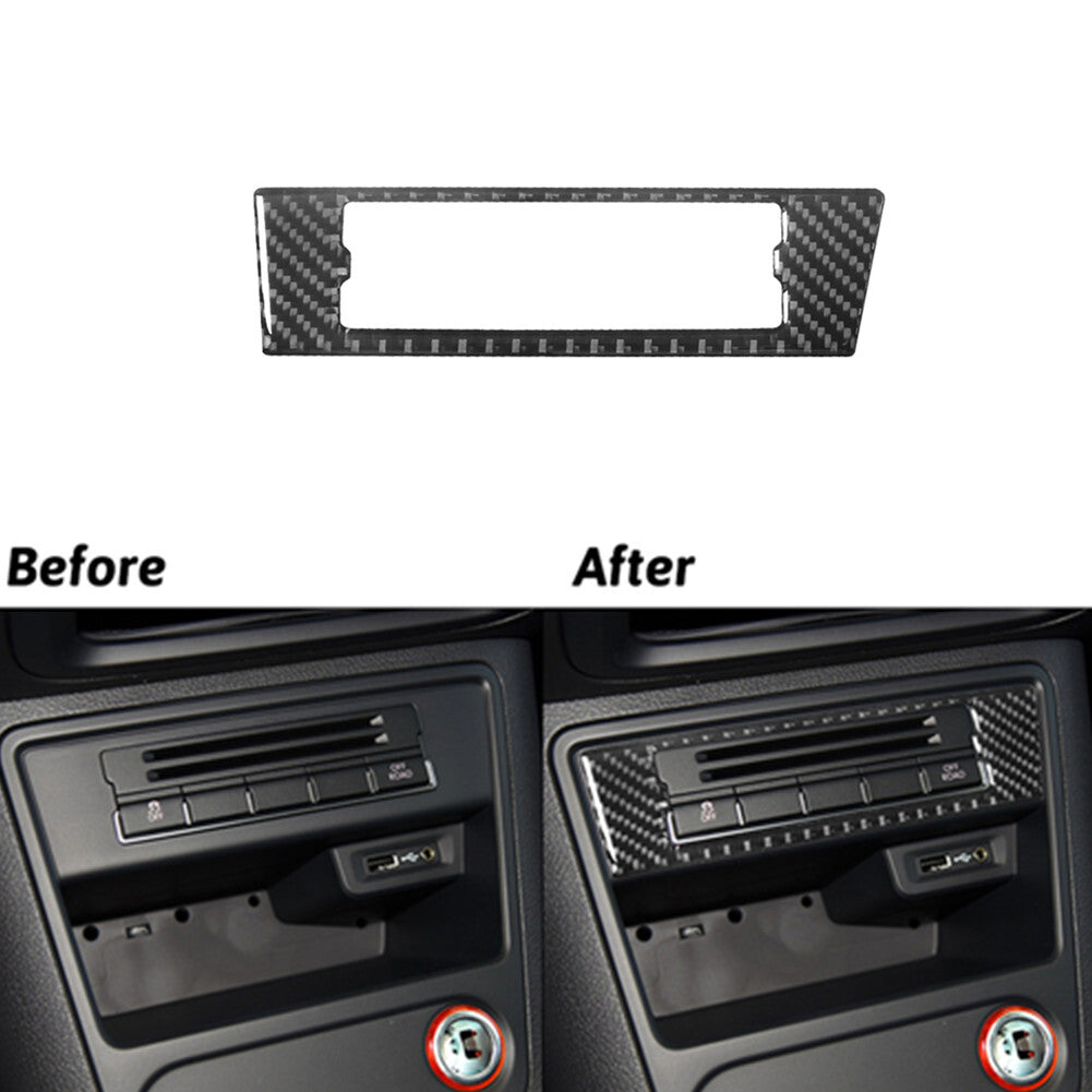Carbon Fiber Central Control Memory Trim for Volkswagen for Tiguan 2013-17