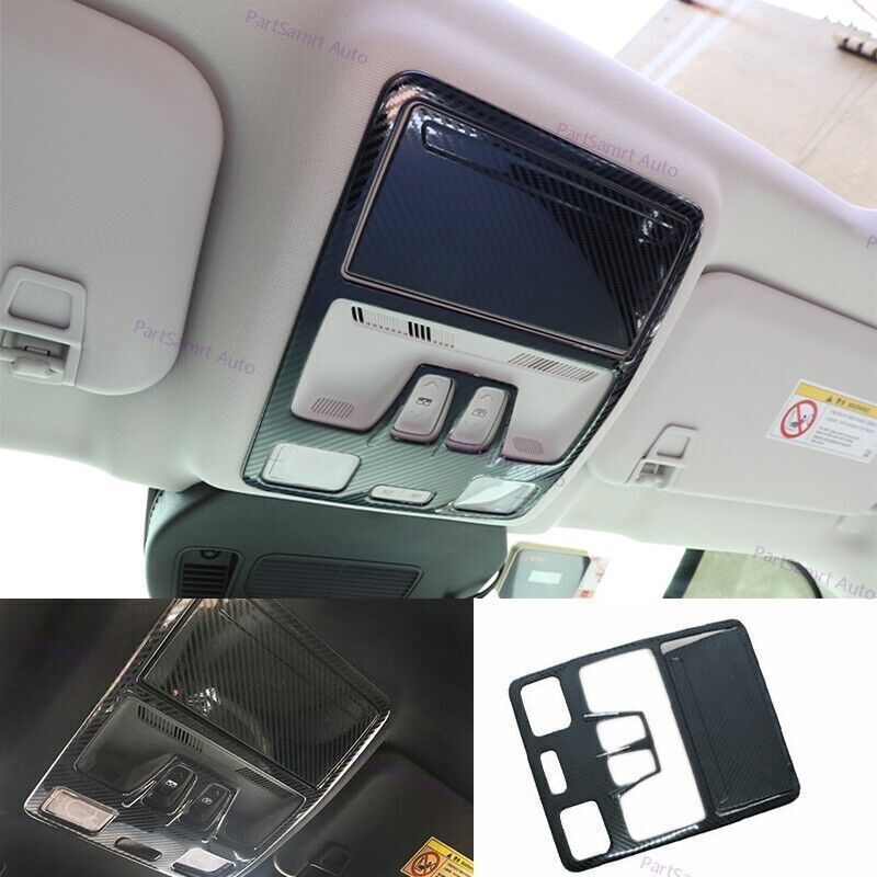 Carbon Fiber Steel Front Reading Light Frame Cover Trim for Ford Escape 2020-22