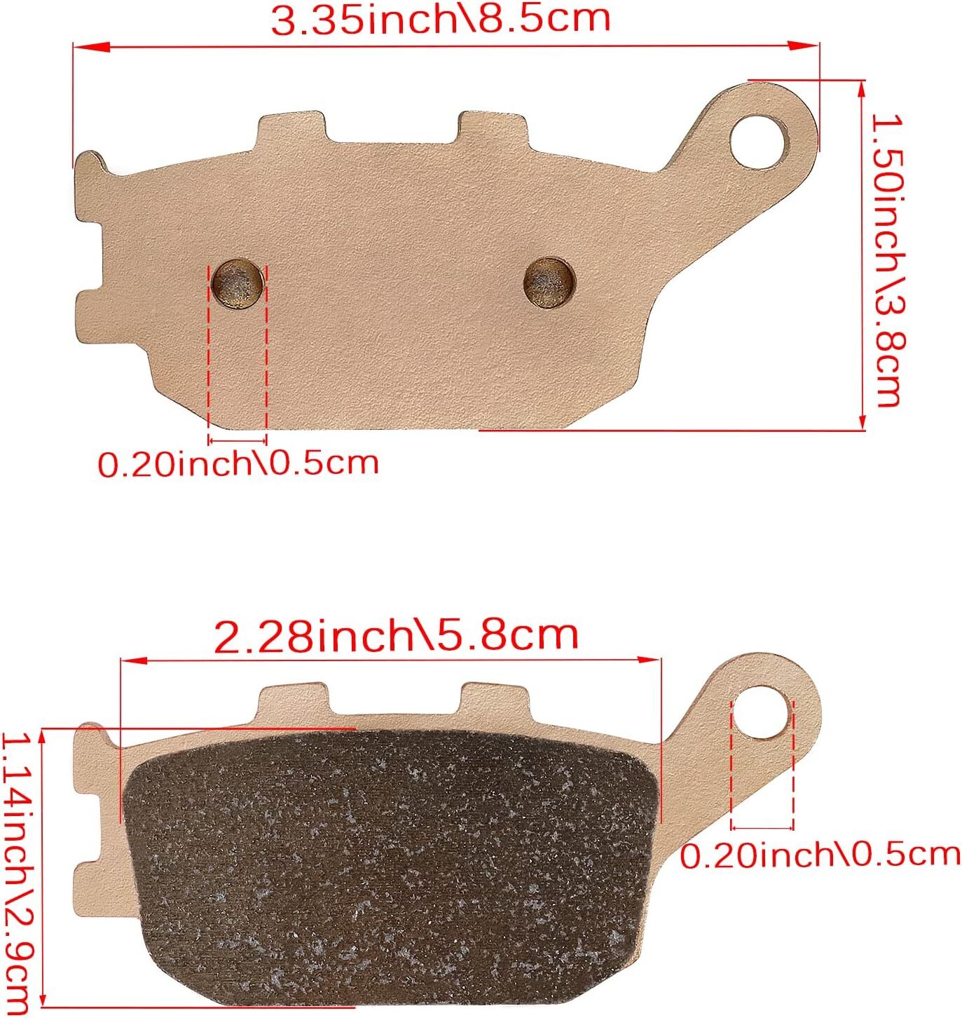 Brake Pads for Honda Fury VT1300CX 2010-15/Sabre 1300 VT1300CS 2011-13/VTX1300C