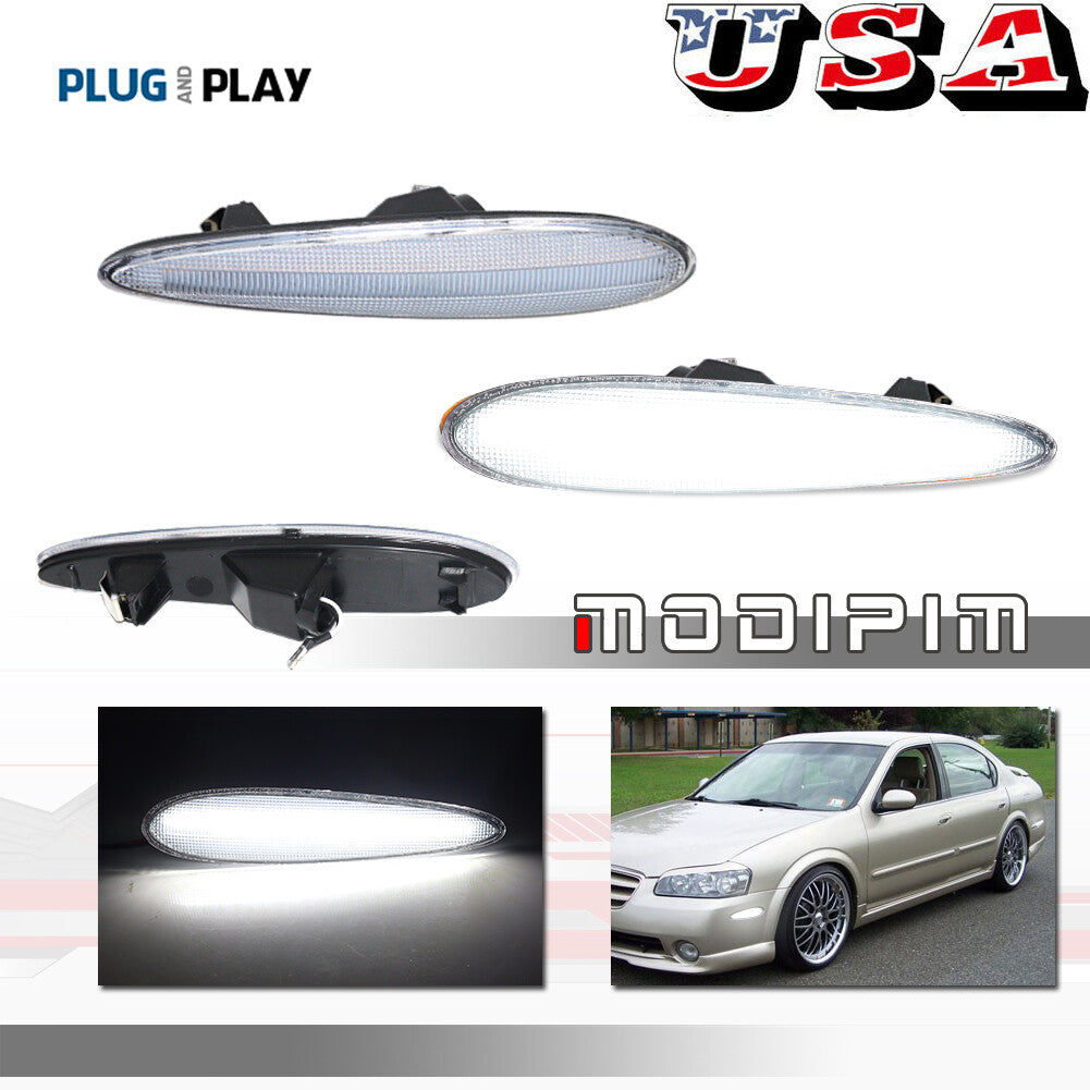 Transparent lens white LED front marker light suitable for 2000-2003 MXIMA- v