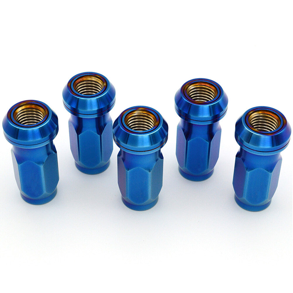 20pcs 50mm M12X1.25mm Titanium Ally Wheel / Rim Lock Lug Nuts High performance Q