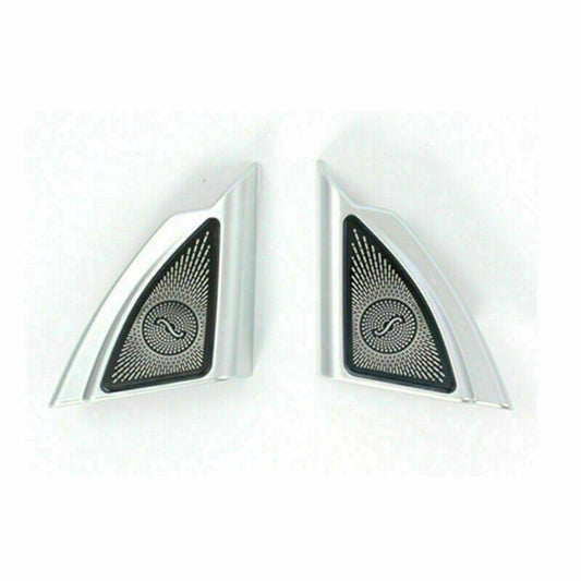 2P Silver Front Triangle A Pillar Cover Trim for Toyota Highlander 2020-2023