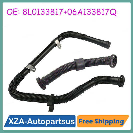 2Pcs Black Secondary Air Injection Pump Connector Hose for VW for Jetta for Golf for Audi A3 Q