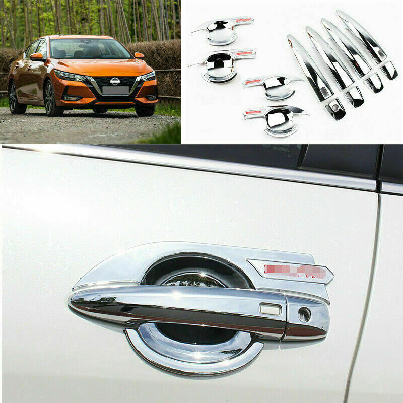 Chrome Exterior Door Bowl Handle Cover Trim for Nissan Sylphy Sentra 2020-2022