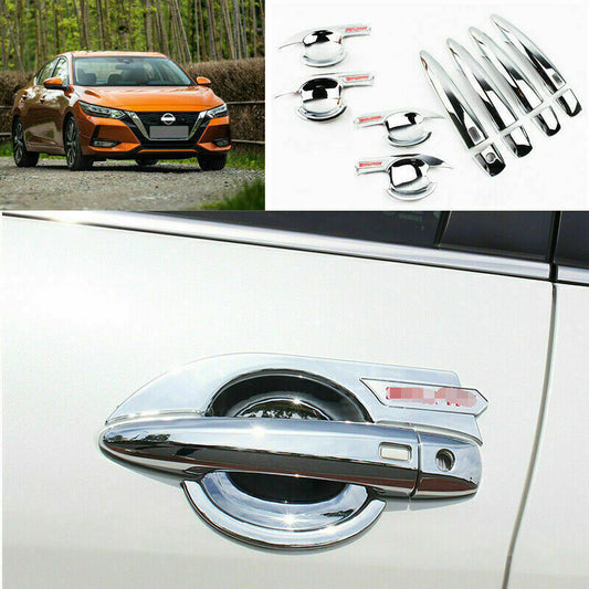 Chrome Exterior Door Bowl Handle Cover Trim for Nissan Sylphy Sentra 2020-2022