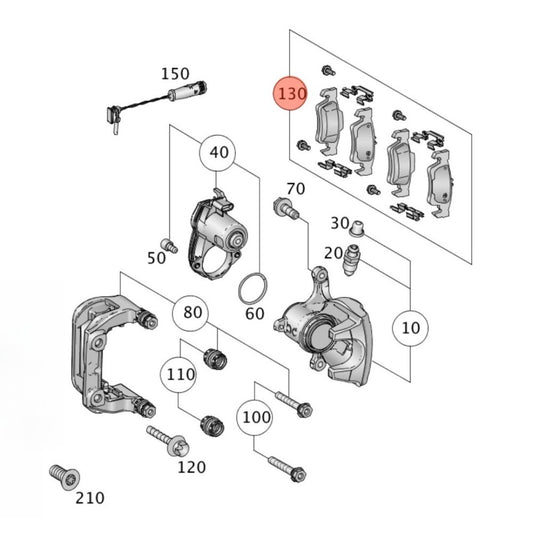 Rear Brake Pads for Mercedes C117 X166 156 W166 R172 12-18 Q