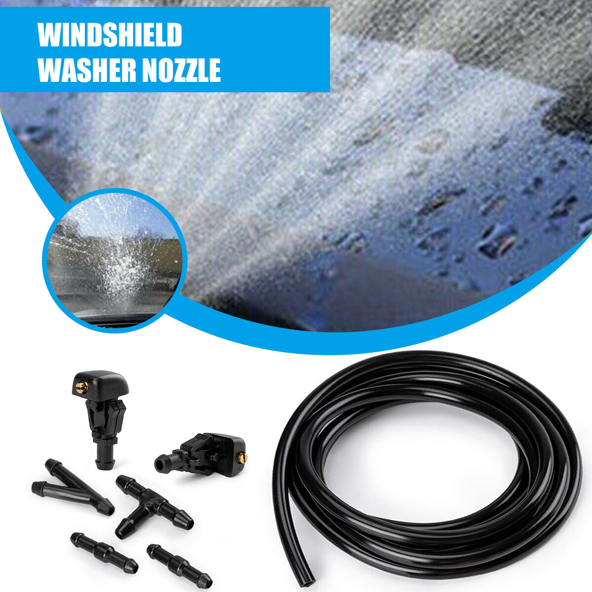 9X Windshield Washer Nozzle 3W7Z17603AA  for ford  F150 Wiper Spray Washer Jet Kit Q
