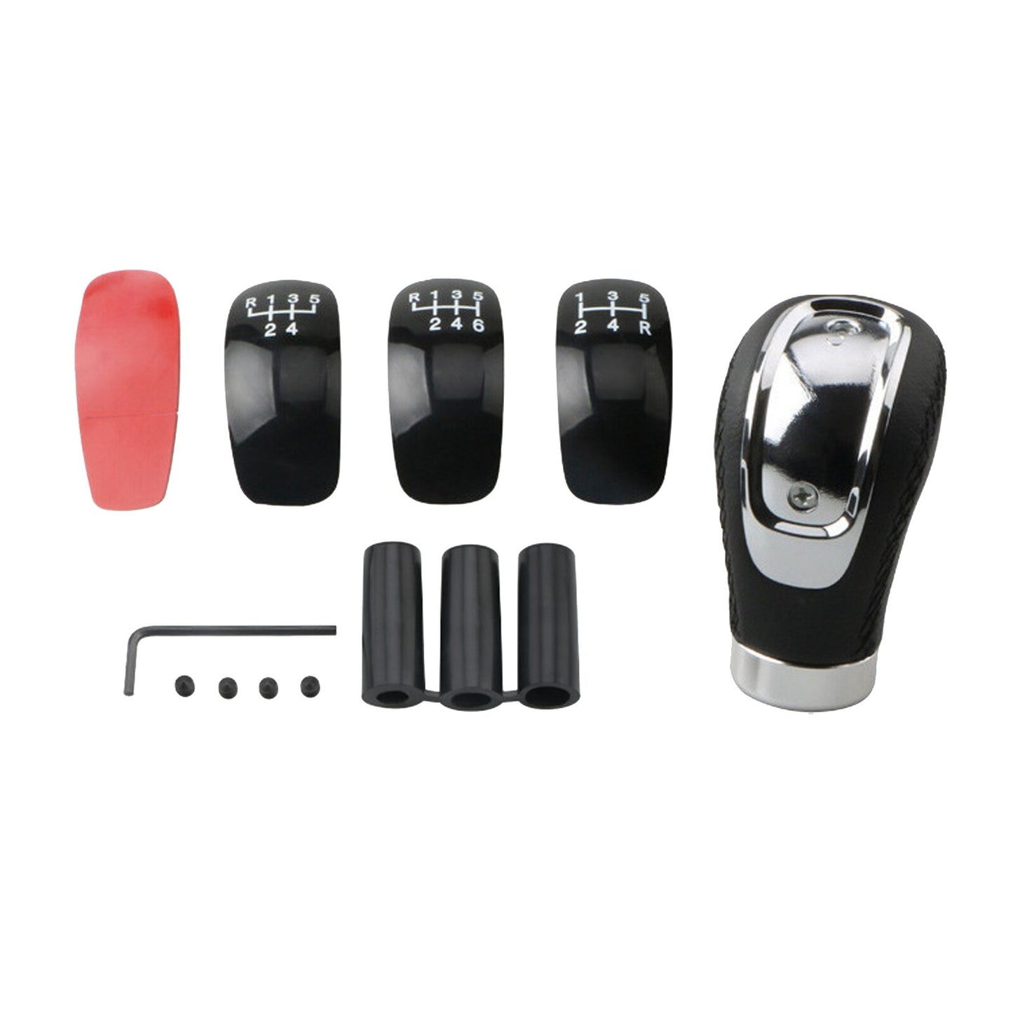 Universal 5/6 speed car manual shift lever with 3 covers Q