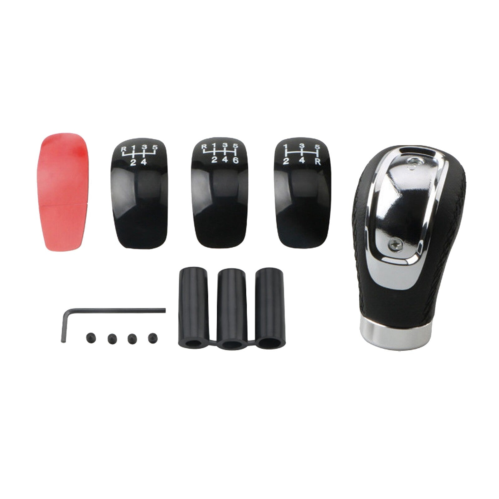 Universal 5/6 speed car manual shift lever with 3 covers Q