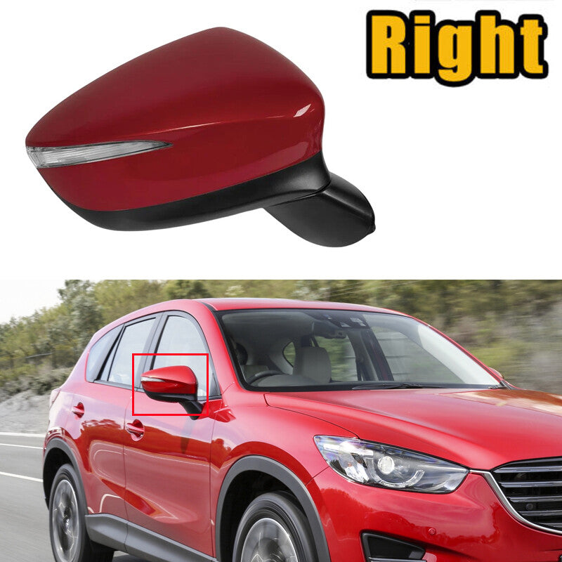 for Mazda CX-5 CX5 2015-2016 Right Red Power Heated Turn Signal Lamp Mirror