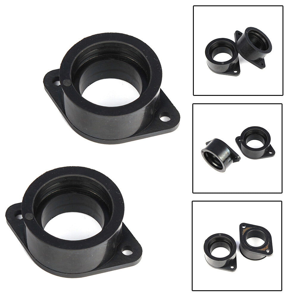 2Pcs Black Carburetor Insulator Intake Boot 16065-1027 Fit for Kawasaki 80-83 KZ440 Q