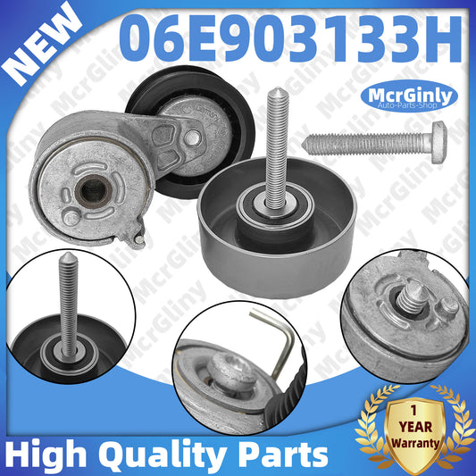 Belt tensioner, belt idler, and bolt 06E903133H are suitable for Touareg, for Audi A4, A5, A6, and A7. n