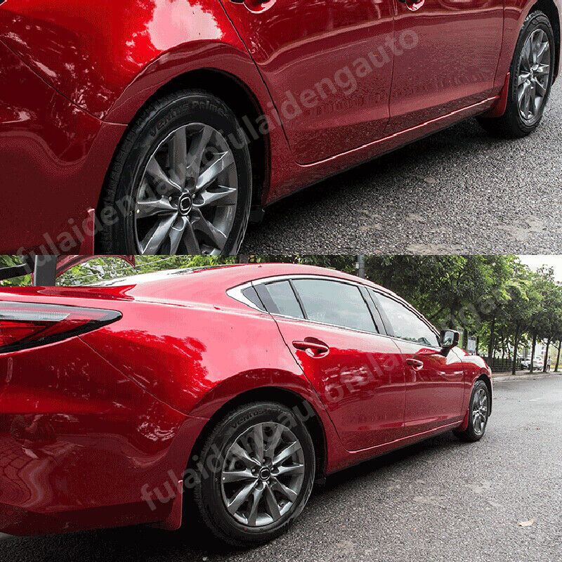 Red Car Mud Flaps Splash Guard Mudguards front+rear for Mazda 6 Atenza 2018-2021
