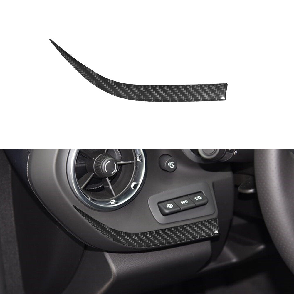Carbon Fiber Steering Wheel left Panel Cover Trim for Chevrolet Camaro 2016-2018