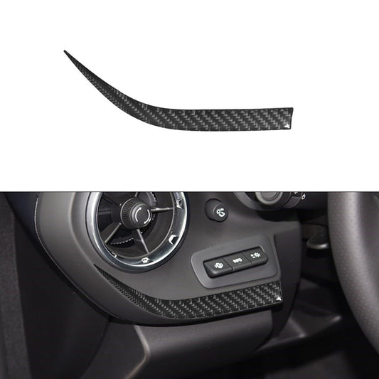 Carbon Fiber Steering Wheel left Panel Cover Trim for Chevrolet Camaro 2016-2018