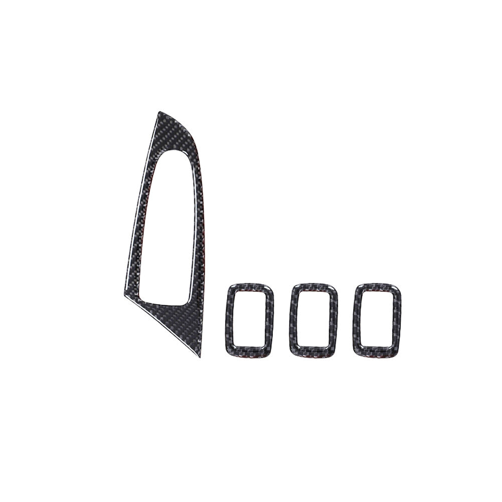 2X Carbon Fiber for Co -pilot Storage Box Handle Cover for Camry 2012-2014 v