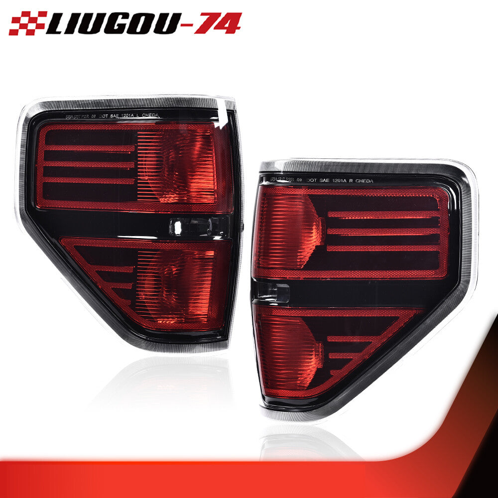 Suitable for 09-14 for pickup truck rear tail light brake light assembly black - v