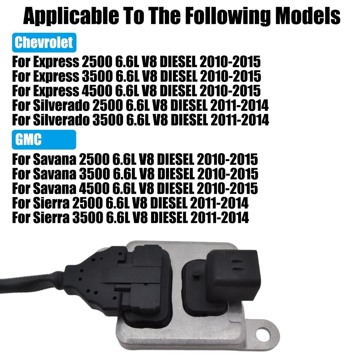 Nitrogen oxide sensor 5WK96631H 12671387 compatible with Express Silverado Q