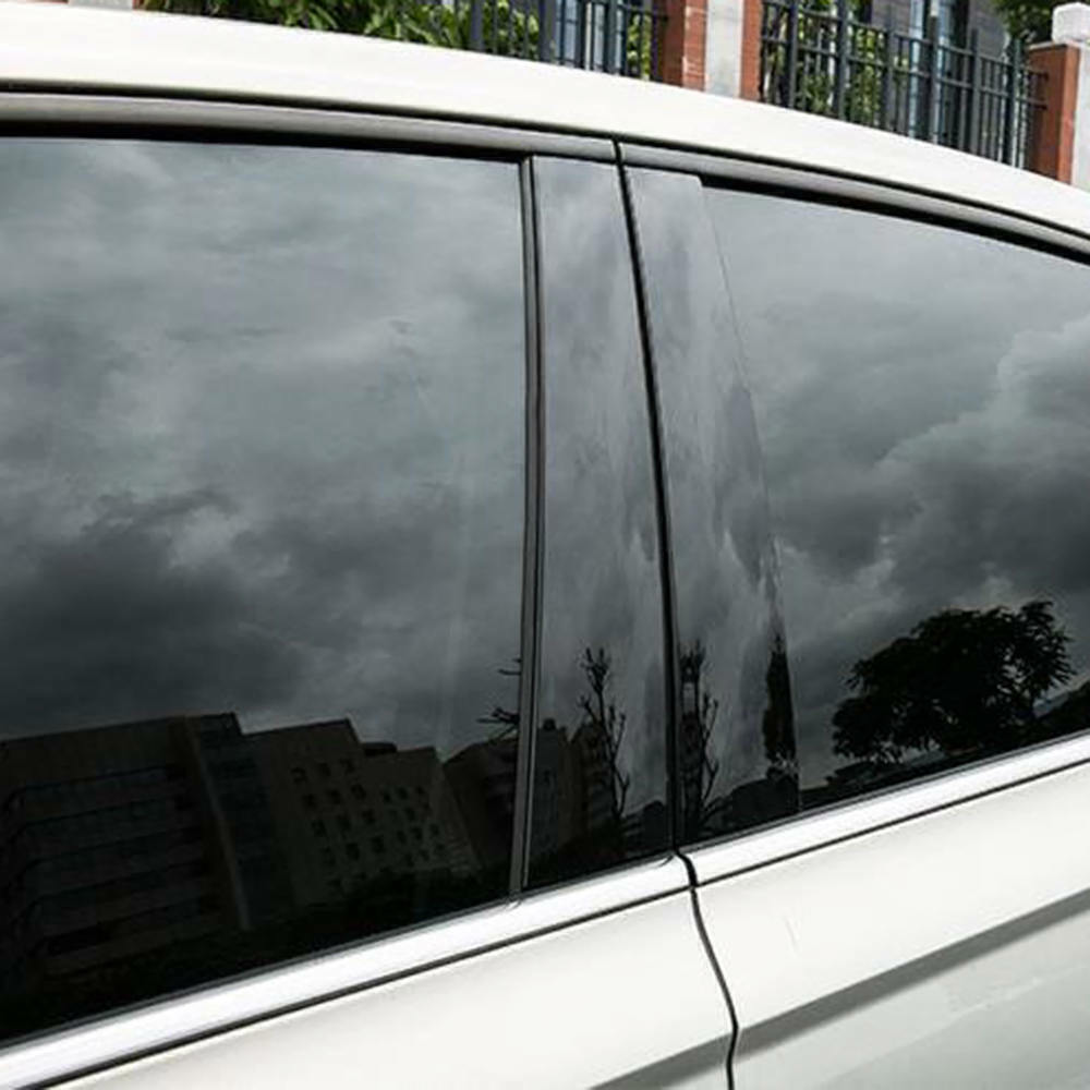 Piano Black Pillar Posts Door Window Molding Strip for Hyundai Santa Fe 13-2018